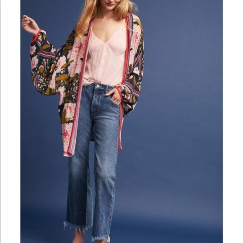 Anthropologie Bl-nk Floral Peony Kimono - Picture 5 of 5